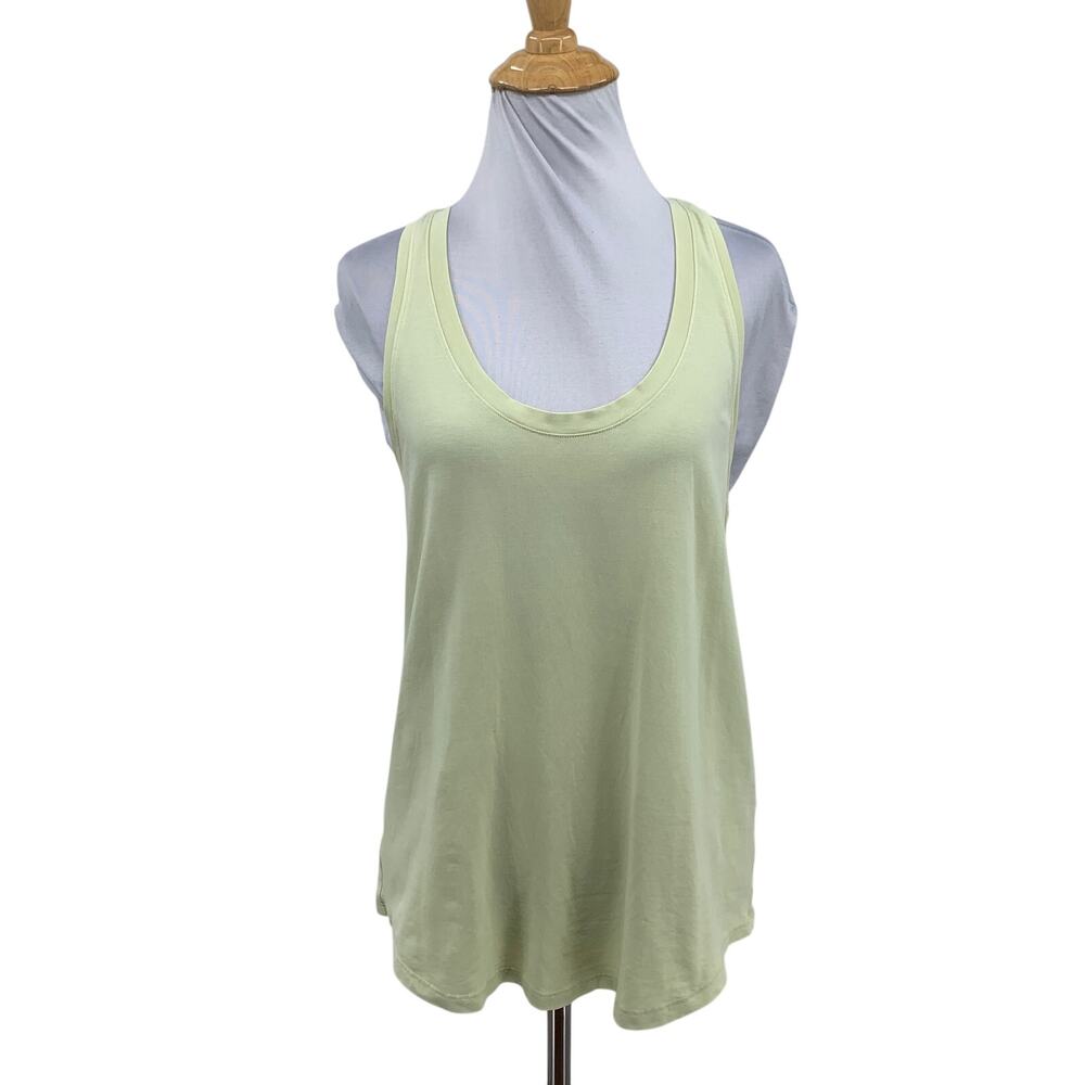 Lululemon Tank Top Womens 8 Celery Love Racerback Scoop Neck Curve Hem Workout